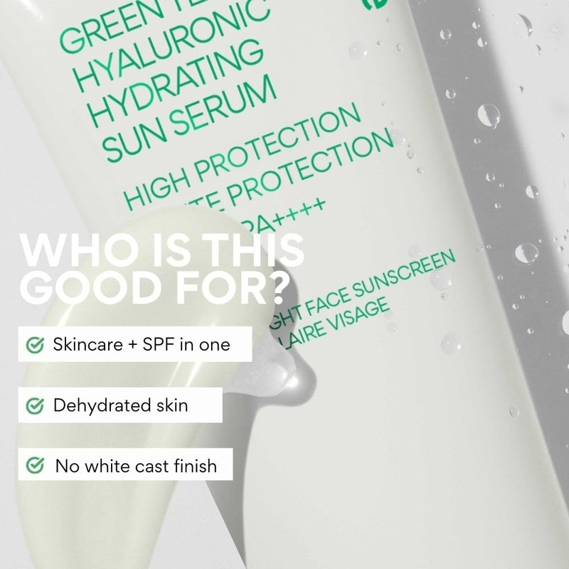 INNISFREE Green Tea Hyaluronic Hydrating Sun Serum SPF 50, Moisturising