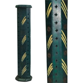 Dark Green Incense Holder - Ceramic Design for Sticks and Cones - Elegant & Durable, Perfect for Home, Meditation, and Yoga Spaces
