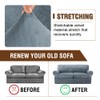 KPPKOU Stretch T Cushion Sofa Slipcover 3 Pieces Sofa Covers