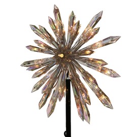 Kurt S. Adler Kurt Adler UL 30-Light Crystal Snowflake Treetop, Brown