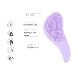 Frackson Imported Detangler Hair Comb Scalp Massage Hair brush Women Men Wet Hair Brush for Salon Hairdressing Styling Tools Black