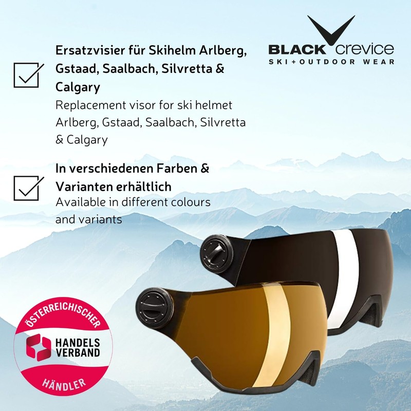 Black Crevice Replacement Visor with Full Protection (Silver)