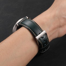 Zehior Leather Watch Straps Retro Smartwatch Bracelet with Quick Release for Men Women 18 mm, 20 mm, 22 mm, 24 mm, Leather