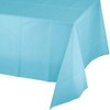 ROYAL7 3 Pack Light Blue, Rectangle Disposable Plastic Tablecloth for