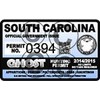 Yellow Dog South Carolina Ghost Hunting Permit 2.4" x 4" Sticker
