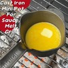 IPROUDER Cast Iron Sauce Pan and Basting Pot with BBQ