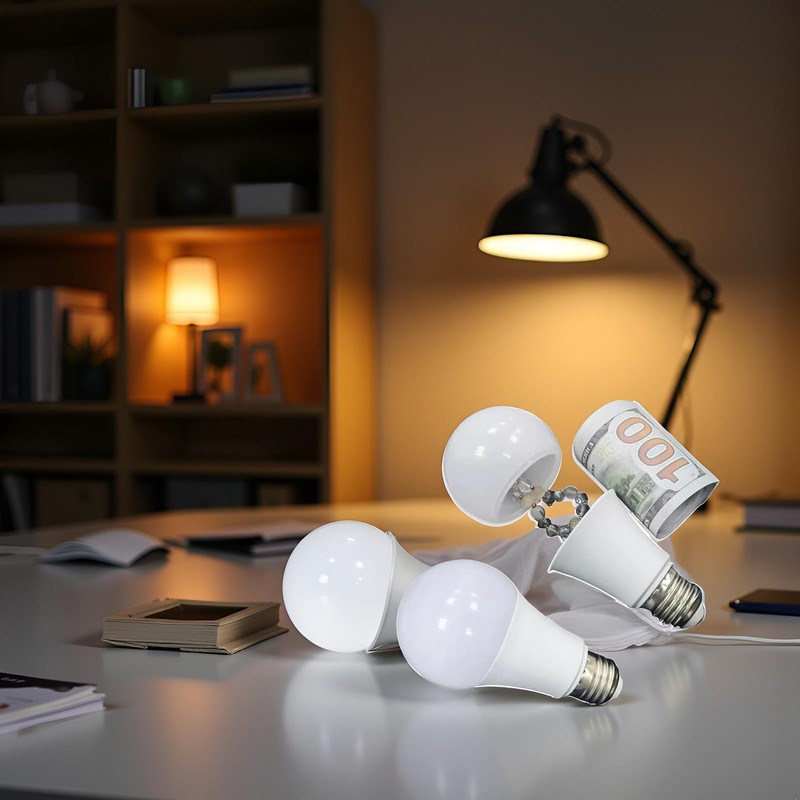 White Secret Light Bulb, Safe Light Bulb Secret Compartment, Lightbulb