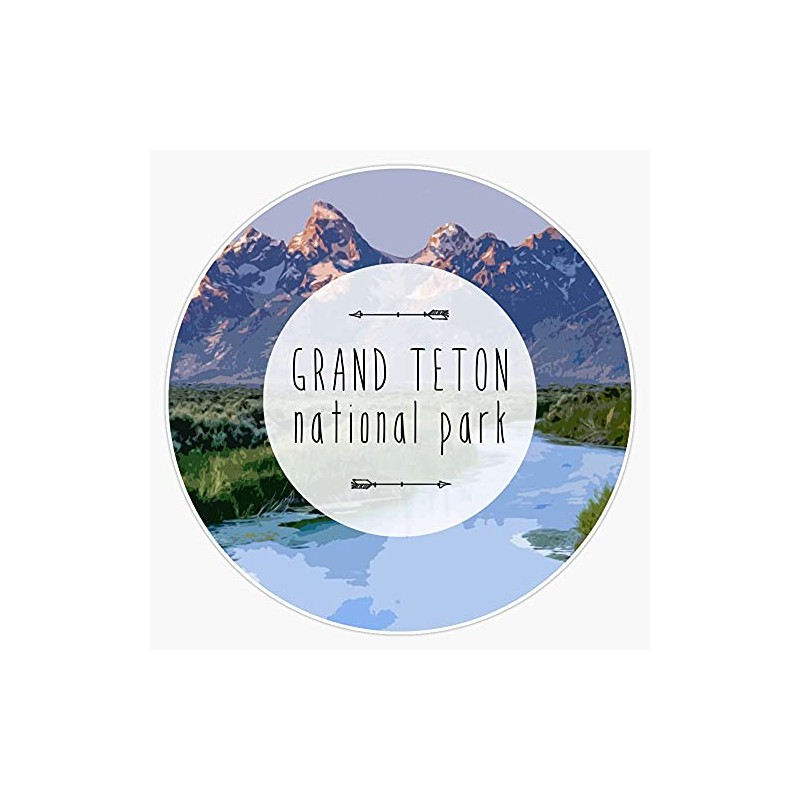 Grand Teton National Park Vinyl Decal Wall Laptop Bumper Sticker