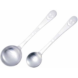 Shimomura Planning Measuring Spoon, 0.5 fl oz (15 ml), 0.2 fl oz (5 ml), Set of 2, Made in Japan, Stainless Steel, Teaspoon, Tablespoon 35092 Nico Tsubamesanjo