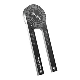 AIMALL 360° Woodworking Protractor Horizontal Angle Gauge - Precision CNC Machined Aluminum Alloy, Adjustable Angle Finder, 1PCS