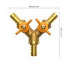 Brass Hose Splitter - 3 Way Shut Off Ball Valve,