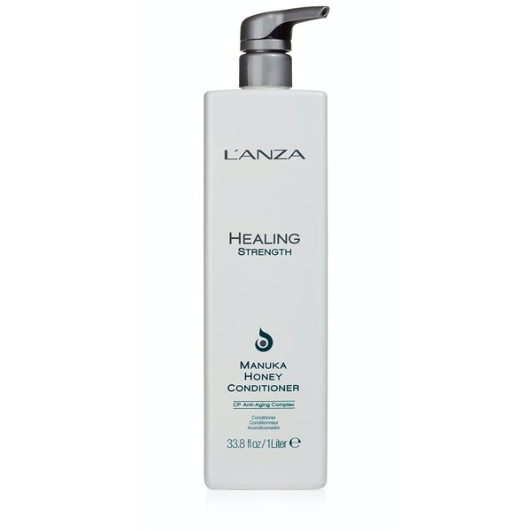 L’ANZA Healing Strength Manuka Honey Conditioner - Strengthens, Protects and Restores Weak, Fragile, and Aged Hair, Rich with Keratin Protein, Healing Oils, and Vitamin C (33.8 Fl Oz)