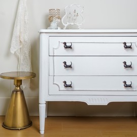 SOFFEE DESIGN 2pcs Vintage Dachshund Cabinet Pulls, Decorative Metal Knob Handle for Door Cabinet Drawer