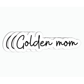 3Pcs Golden Mom Sticker - Cute Golden Retriever Sticker - Dog Lover Sticker - Sticker for Laptop and Water Bottle - Dog Owner Sticker