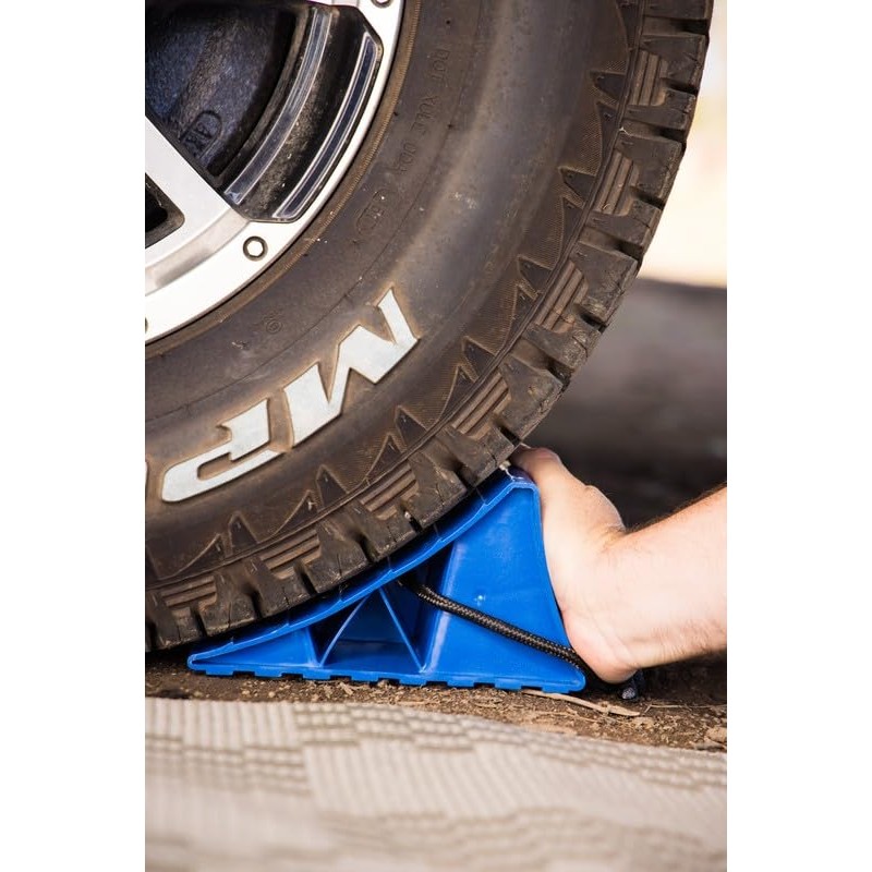 Companion Caravan Wheel Chock 2-Pieces, Blue