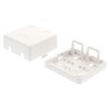Networx 2-Port Ethernet Keystone Jack Surface Mount Box, Unloaded, White