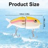 BOXOB 2pcs Mini Glide Bait, Realistic Glide Baits Lifelike Swim