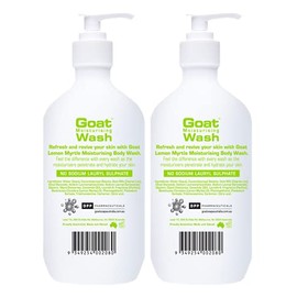Goat Soap Moisturizing Body Wash Value Duo Pack 16.9 oz - Body Wash to Revive your Skin - Lemon Myrtle