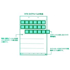 コクヨ アルバム ネガアルバム ポケット台紙 両面クリヤー 25枚 ア-202用 ア-212
