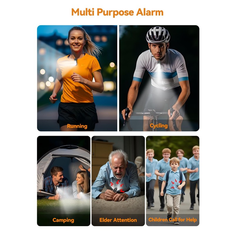TECKNET Personal Safety Alarm 135dB with SOS Strobe Light for