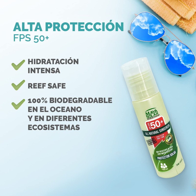 Maya Solar Bloqueador Solar 100% Biodegradable SPF 50+ 75 ml