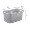 Sterilite 6-Pack Weave Laundry Basket, Rectangle Plastic Clothes Hamper w/