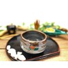 kutani ware Green tea bowl tsubaki ni tori