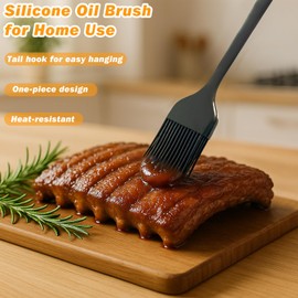 Silicone Basting and Pastry Brush Set, 2-Piece Heat-Resistant Brushes with Steel Core Handle, One-Piece BPA-Free Design for BBQ, Grilling, Baking & Cooking – Dishwasher Safe