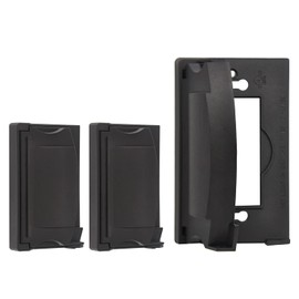 BESTTEN 3 Pack Outdoor Outlet Wall Plate Cover for GFCI and Decorator Receptacle, Weatherproof, Vertical/Horizontal Auto-Closing Lid, H4.65” x W2.87” x D0.71”, UL Listed, Black,