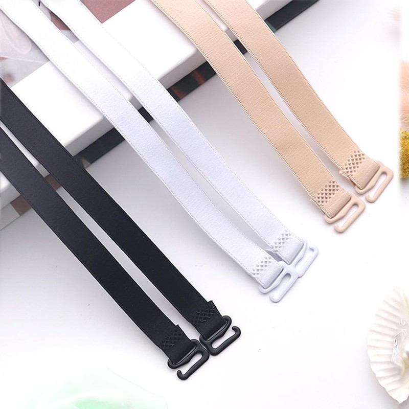 YARBAR 3 Pairs Bra Strap Replacement Elastic Adjustable Removable Multi