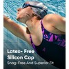 Speedo Unisex Flat Silicon Swim Cap | Hair Protect, Navy,