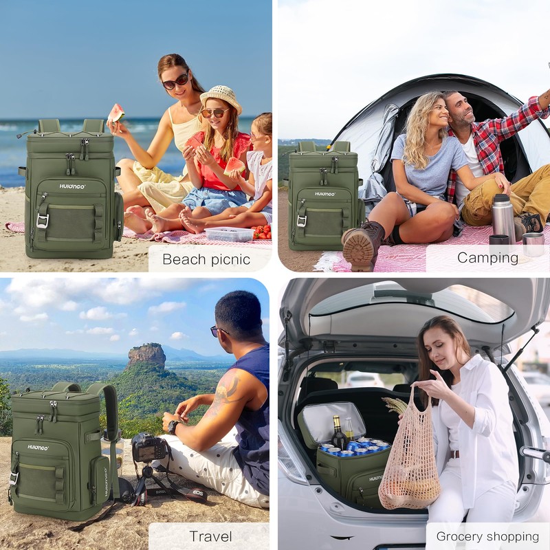 Hulongo 30L Large Waterproof Leakproof Cooler Backpack for Men &
