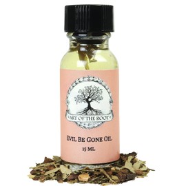 Evil Be Gone Oil by Art of the Root | Handmade with Herbs & Essential Oils | Metaphysical, Wiccan, Conjure, Pagan & Magick | for Negative Energy, Spiritual Cleansing & Protection Rituals