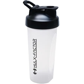 HULX-FACTOR Protein Shaker with Carry Loop, Shaker Bottle, 20.3 fl oz (600 ml), Clear, Translucent