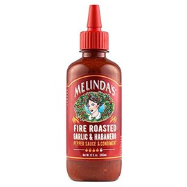 Melinda's Fire Roasted Garlic & Habanero Pepper Sauce & Condiment, Kosher Certified, 12 Fluid Ounce (Pack of 6)