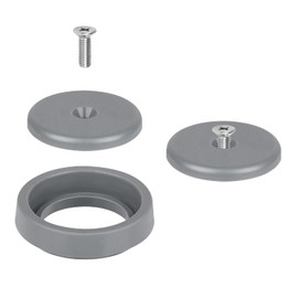 Pre-Rinse Spray Valve Head Repair Kit 1.42 GPM Sprayer Face and Bumper for Commercial Faucet Sink Dish Sprayer Valve, 2pcs Spray Face and 1pc Bumper, Gray