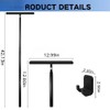 Black Telescopic Shower Squeegee for Glass Doors, Tile Shower Walls.