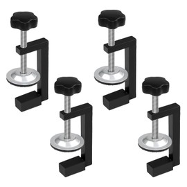 BEASAFY 4 Stück C Klemme, Kohlenstoffstahl Schraubklemme, Klemmbereich 5-53 mm Tischklemme, Universal Schraubzwingen Klein, Schwarz Zwingen für Schlafzimmer, Küche, Badezimmer