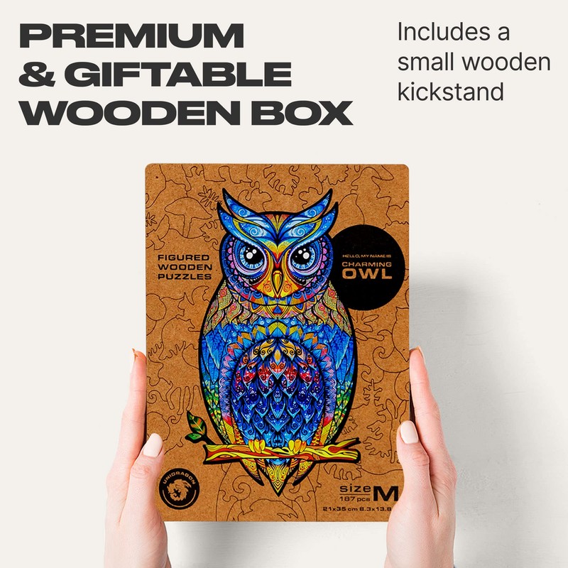 UNIDRAGON Wooden Puzzles for Adults Unique Jigsaw Puzzles - Medium
