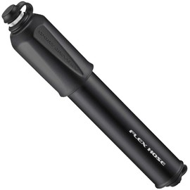 Lezyne Sport Drive HV Cycling Hand Pump- Black/Logo, 90PSI/Mountain Road Bike Frame Mount Cycle Track Trail Mini High Pressure Tyre Tube Race Lightweight Air Dual Head Presta Schrader Valve Flex Hose