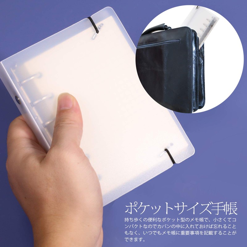 Leobro Notepad, Personal Notebook, Mini 6 Holes, Pocket Size, 3