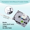 Yuanqimm Compatible with Brother P-Touch Tapes 12 mm TZe-231 TZe-131
