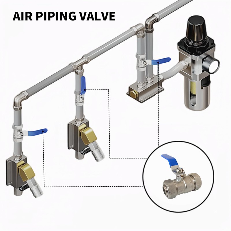 XIENLIU Air Piping Brass Ball Valve Double 3/4 inch O-Ring
