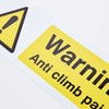 Caledonia Signs 11714G Warning Anti Climb Paint Sign, Rigid Plastic,