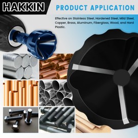Hakkin 2Pack Hex Shank Deburring External Chamfer Tool with Carbide Blade, Quick Release Deburring Chamfering Drill Bit Repairing Damaged Bolts Screws and Fasteners, Fits for 1/8”-3/4” (3mm-20mm)