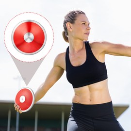 Wettarn 1.6 kg Sports Training Discus Man Women Discus Track and Field Discuses Track and Field Equipment(Red)