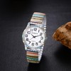 Lancardo Women Elastic Strap Wristwatch Big Number Dial Watch Rose