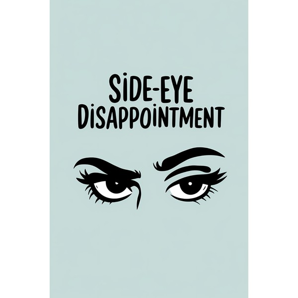 Side-Eye Disappointment: A Sarcastic Notepad for Daily Notes and Eye