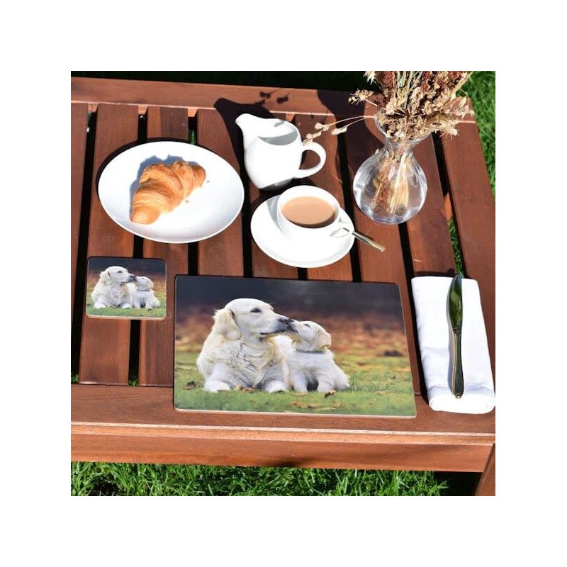 Rural Roots Golden Retrievers Placemat Pack Of 4