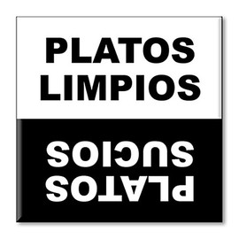 Dishwasher Magnet Clean Dirty Sign, Strong Clean and Dirty Magnet for Dishwasher (Spanish Platos Limpios)